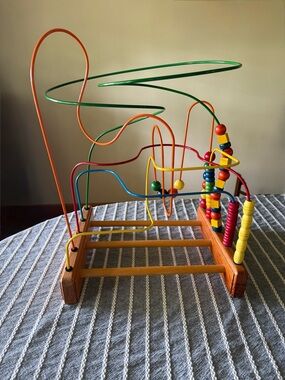 Colorful Wooden Bead Maze Activity Toy - Multi-Color